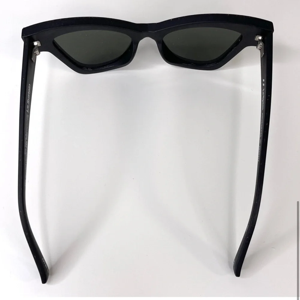LE SPECS Hourgrass NEW Black Matte Cat Eye Sunglasses